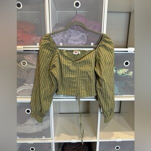 Levi's Green Striped Women's Blouse